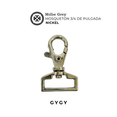 Mosqueton Niquel 3/4 de pulgada (2 cm)​ - Gygy . .    precio x unidad