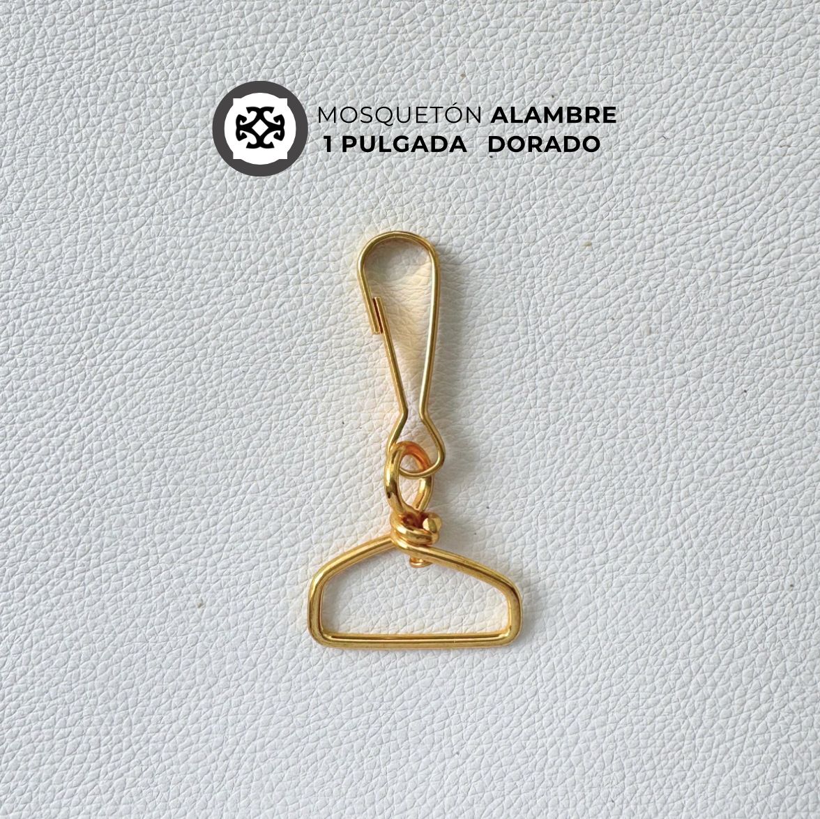 Mosqueton Alambre Dorado de 1 pulgada (2,5 cm)​ - precio x unidad