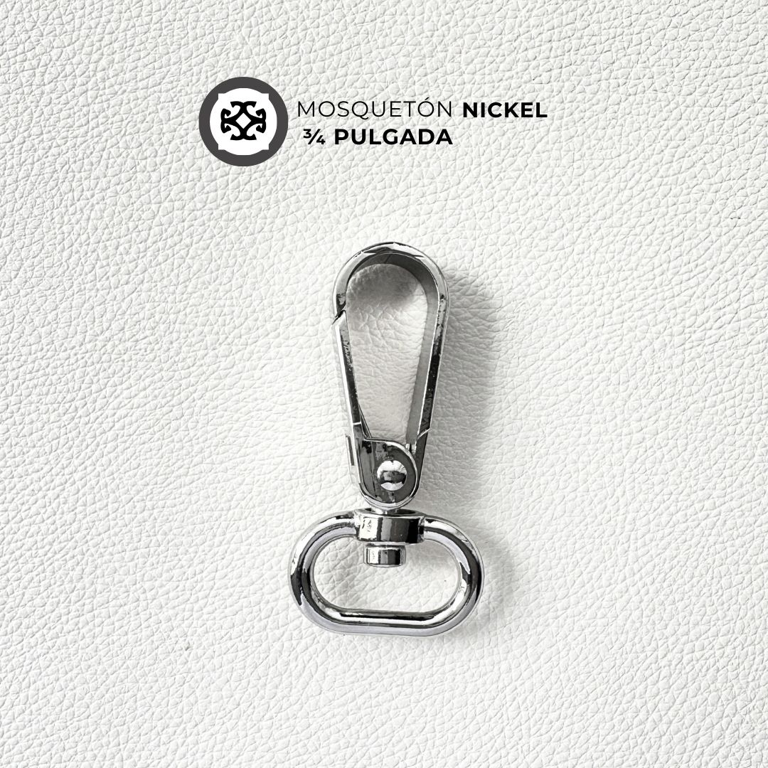 Mosqueton Niquel 3/4 de pulgada (2 cm)​ - precio x unidad