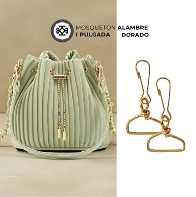 Mosqueton Alambre Dorado de 1 pulgada (2,5 cm)​ - precio x unidad