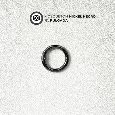 Argolla mosqueton 3/4 de pulgada Niquel negro (2cm) precio x unidad