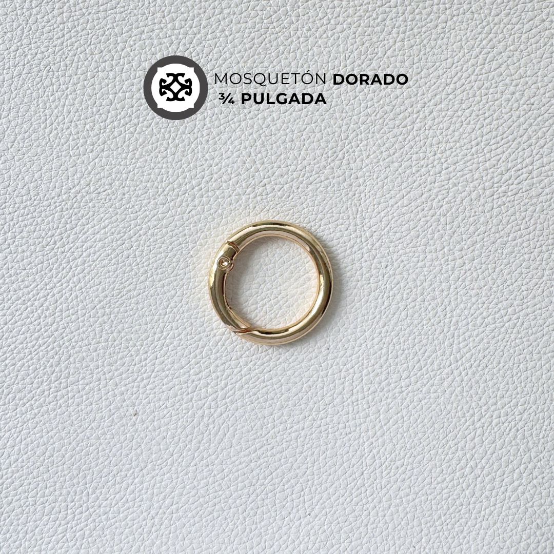 Argolla mosqueton 3/4 de pulgada Dorado (2cm) precio x unidad
