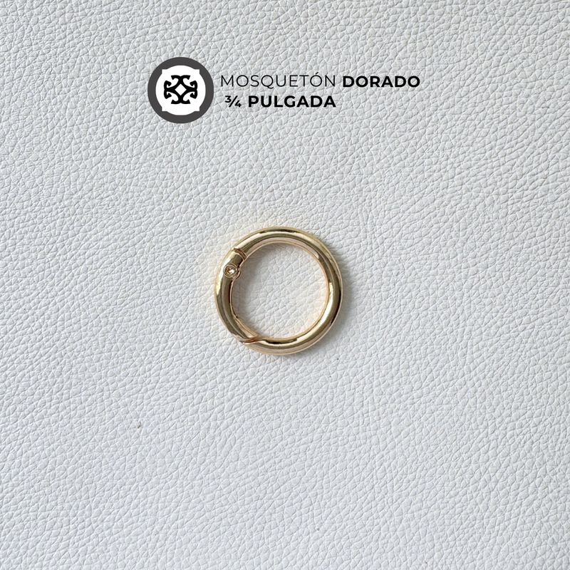 Argolla mosqueton 3/4 de pulgada Dorado (2cm) precio x unidad