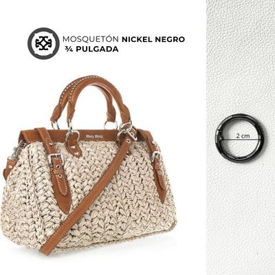 Argolla mosqueton 3/4 de pulgada Niquel negro (2cm) precio x unidad