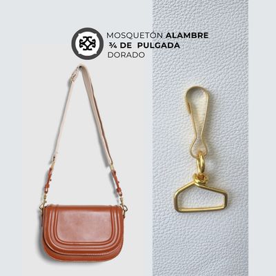 Mosqueton Alambre Dorado de 3/4 de pulgada (2 cm)​ - precio x unidad
