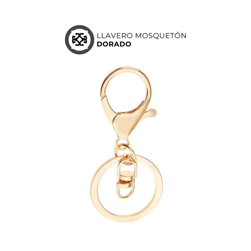 Llavero Mosqueton Dorado - precio x unidad