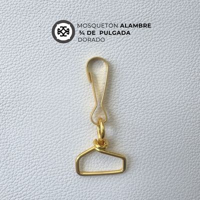 Mosqueton Alambre Dorado de 3/4 de pulgada (2 cm)​ - precio x unidad