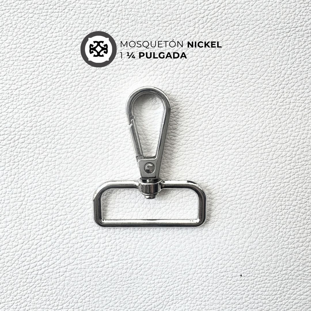 Mosqueton niquel 1 pulgada 1/4  (3,2 cm) - precio x unidad