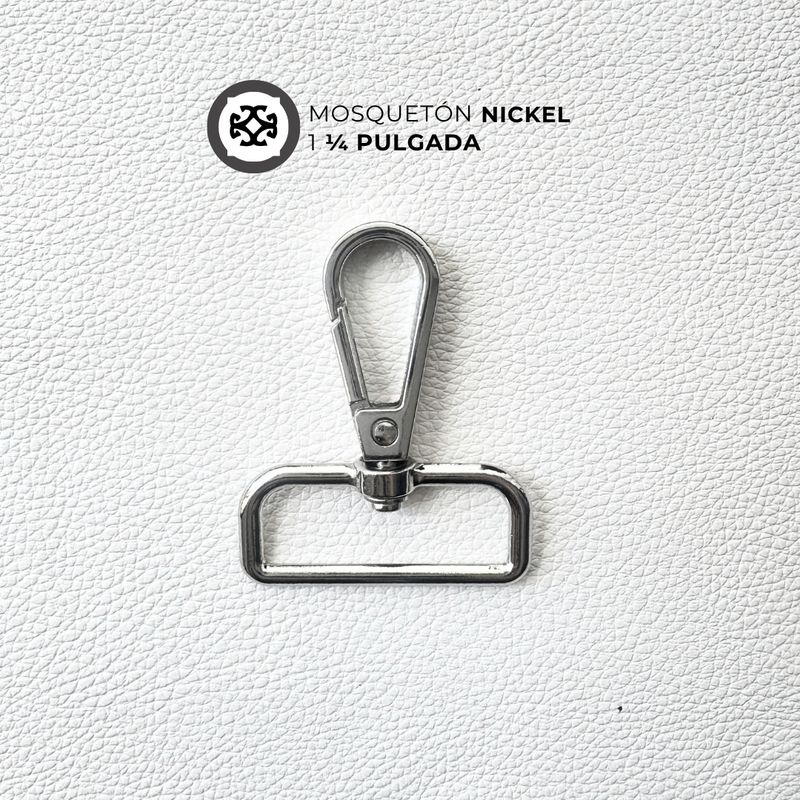 Mosqueton niquel 1 pulgada 1/4  (3,2 cm) - precio x unidad