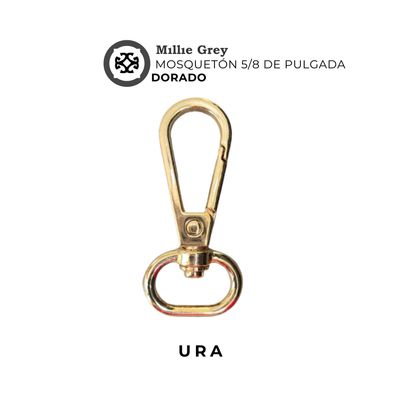 Mosqueton dorado 5/8 (1,5 cm) - Ura  precio x unidad