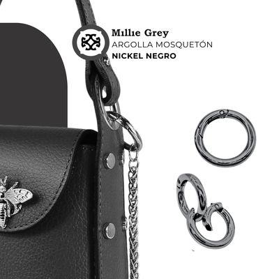 ARGOLLA MOSQUETON 4.5*25MM GUNMETAL    precio x unidad