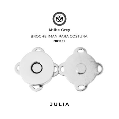 ​JULIA BROCHE IMAN PARA COSTURA  NIQUEL  precio x unidad