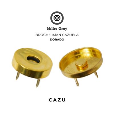 BROCHE IMAN CAZUELA GOLDEN 18*4    precio x unidad