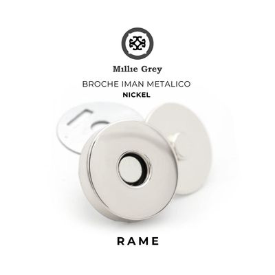 RAME BROCHE IMAN METALICO NICKEL   precio x unidad