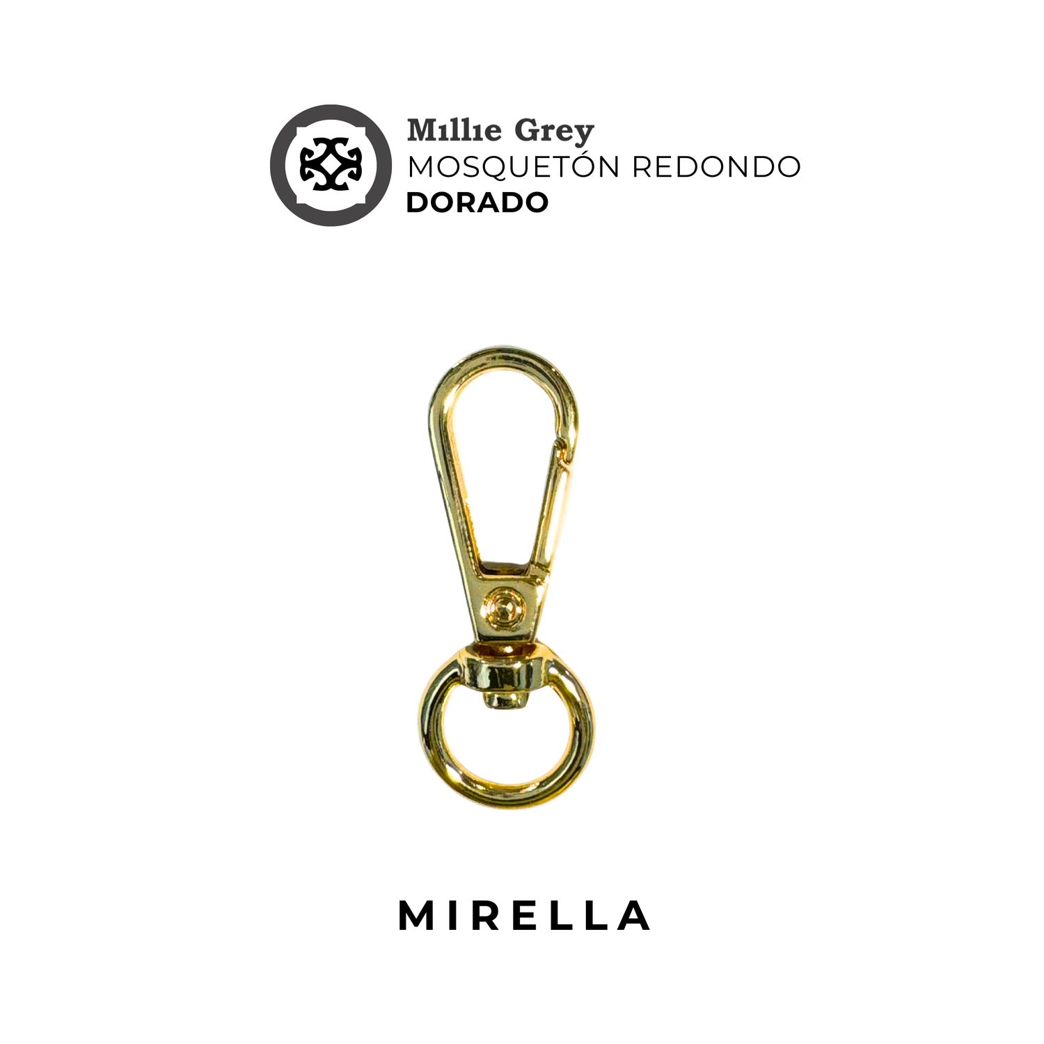 Mosqueton dorado redondo (1 cm) - Mirella   precio x unidad