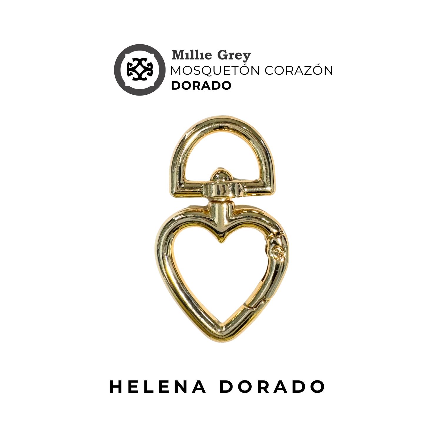 Mosqueton dorado de corazón - Helena Dorado  precio x unidad