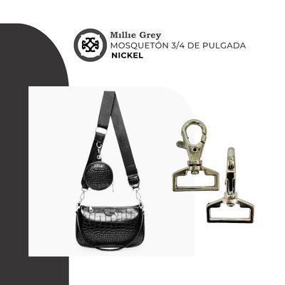 Mosqueton Niquel 3/4 de pulgada (2 cm)​ - Gygy . .    precio x unidad
