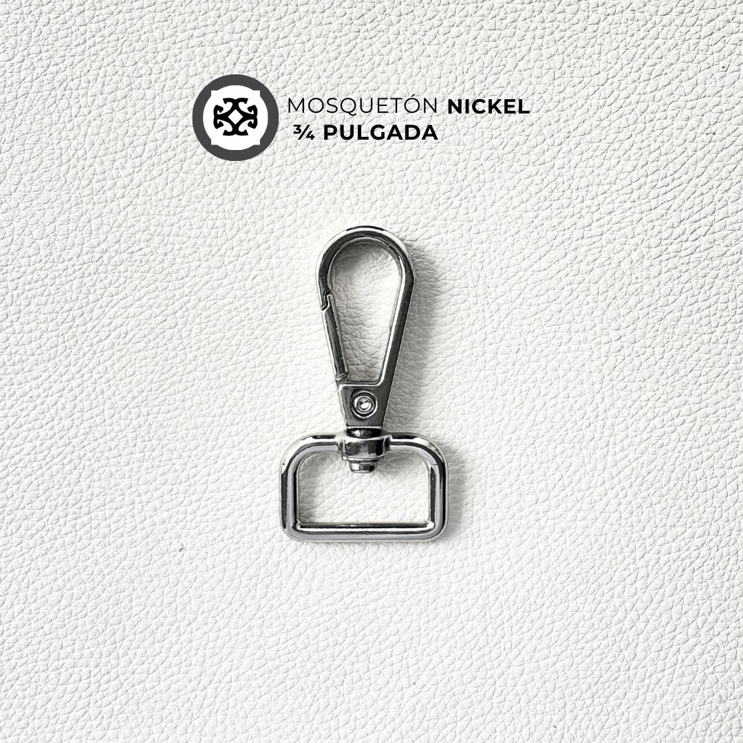 Mosquetón Cuad Niquel 3/4 de pulgada (2 cm)​ - precio x unidad