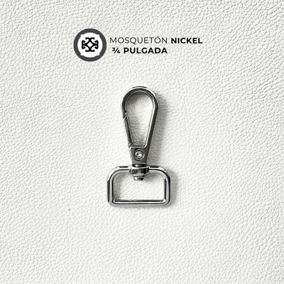 Mosquetón Cuad Niquel 3/4 de pulgada (2 cm)​ - precio x unidad