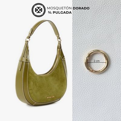 Argolla mosquetón 3/4 de pulgada Dorado  precio x unidad