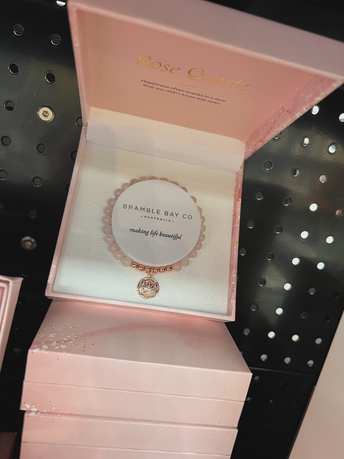 Hello Beautiful - Mandala Bracelet, Style: Rose Qtz &amp; Rose Gold