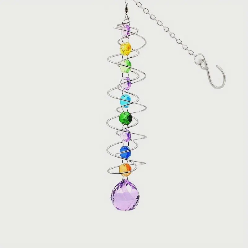 Spiral Sun Catcher, Colour: Purple