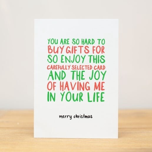 Carefully selected card (Christmas)