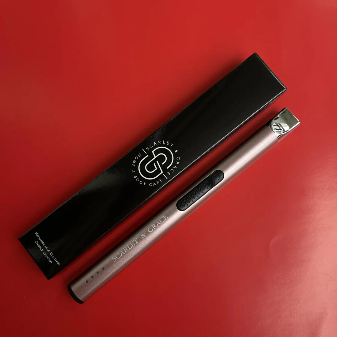 Rechargeable Lighter, Colour: Rose Gold (champagne)