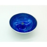 Aluminium Incense Dish Blue With Glitter