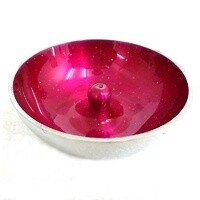 Aluminium Incense Dish Pink With Glitter