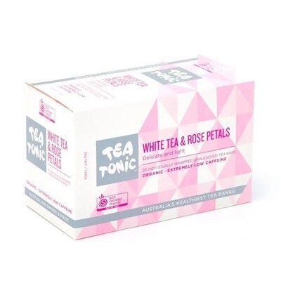 WHITE TEA &amp; ROSE PETAL TEA - BOX 20 TEABAGS