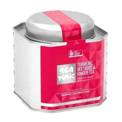 TURMERIC, BEETROOT &amp; GINGER TEA - TIN LOOSE LEAF