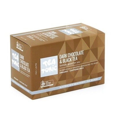 DARK CHOCOLATE &amp; BLACK TEA - BOX 20 TEABAGS