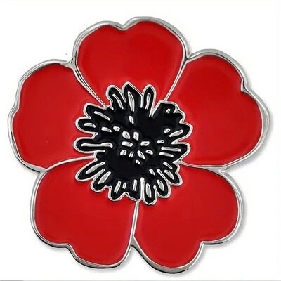 ANZAC Pin - Small red poppy