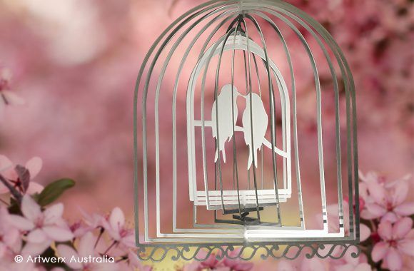Lovebirds Wind Spinner