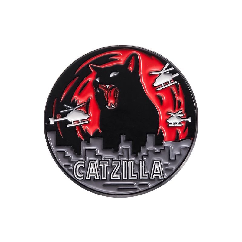 Premium Kawaii Pin - Catzilla