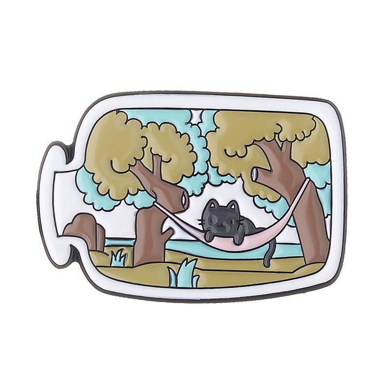 Premium Kawaii Pin - Drift Cat Long