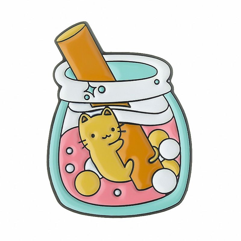 Premium Kawaii Pin - Drift Cat Short jar