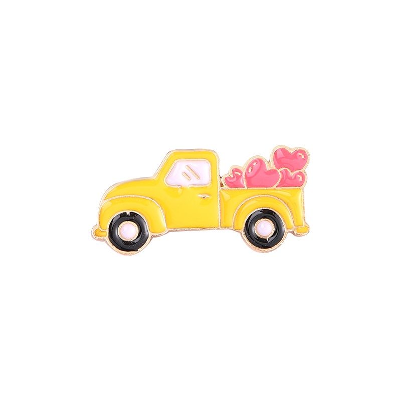 Premium Kawaii Pin - Yellow love Truck