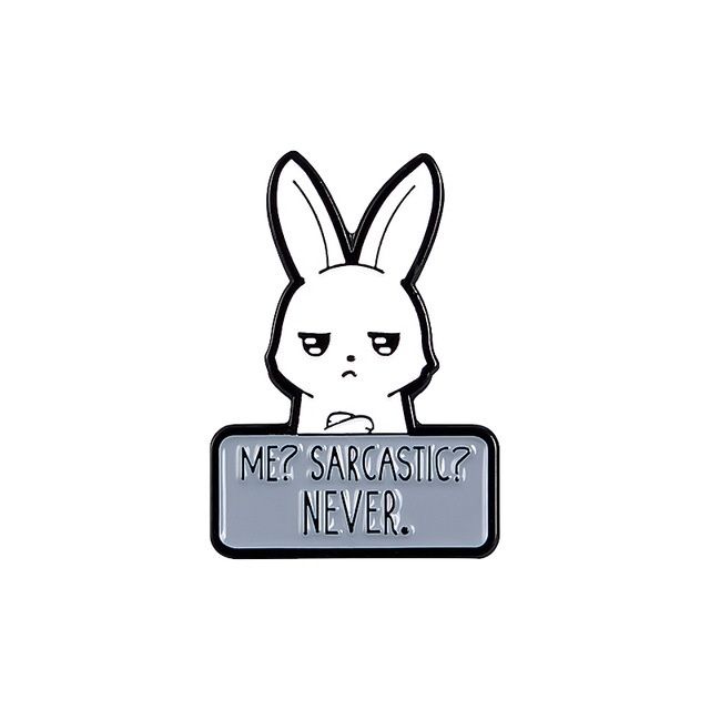 Premium Kawaii Pin - Sarcastic Bunny