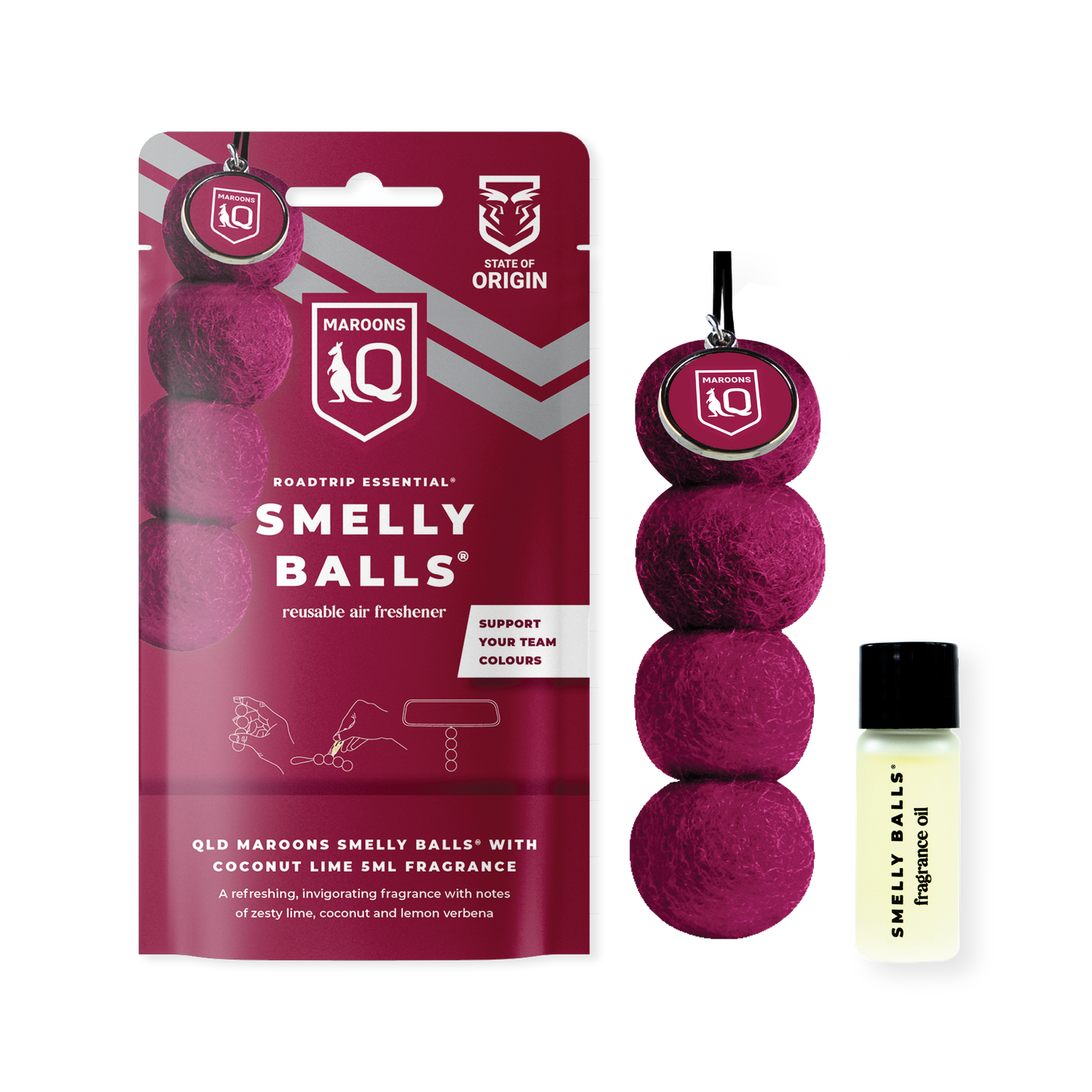 QLD Maroons NRL Smelly Balls Set