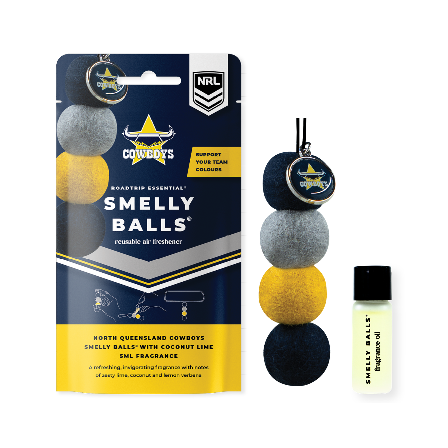 North Queensland Cowboys NRL Smelly Balls Set