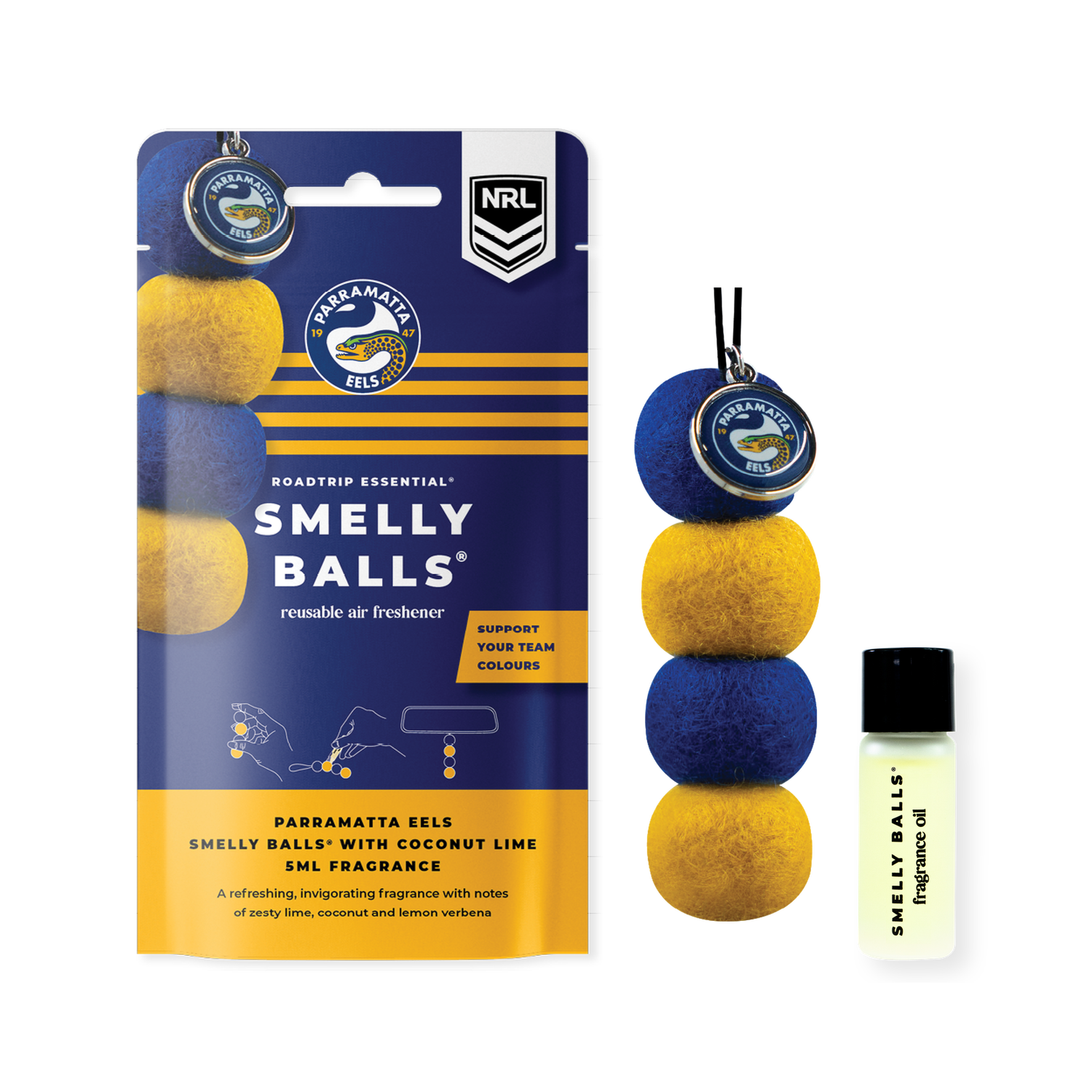 Paramatta Eels NRL Smelly Balls Set
