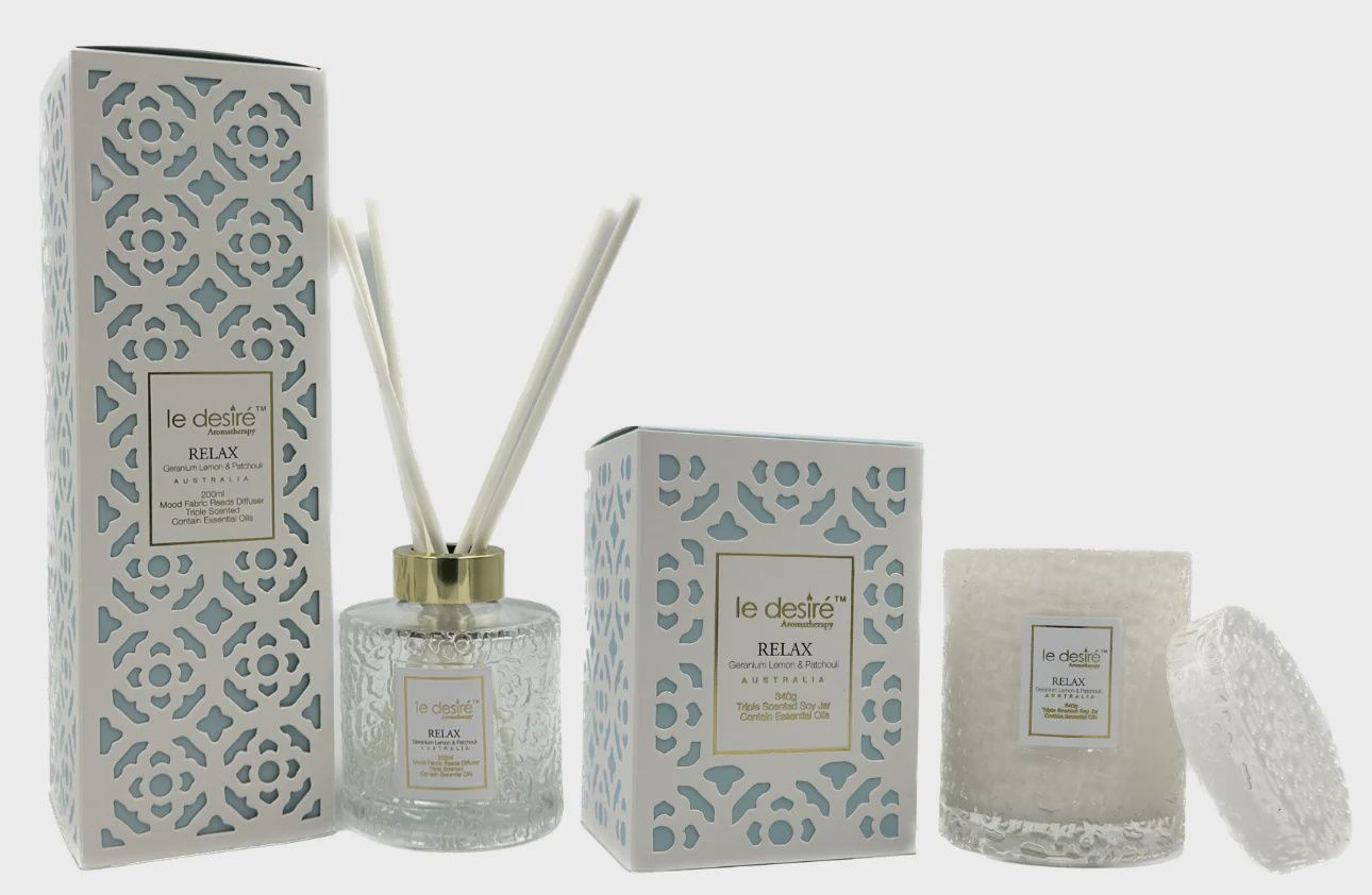 Relax (Geranium Lemon Patchouli) - Aromatherapy Soy Candle