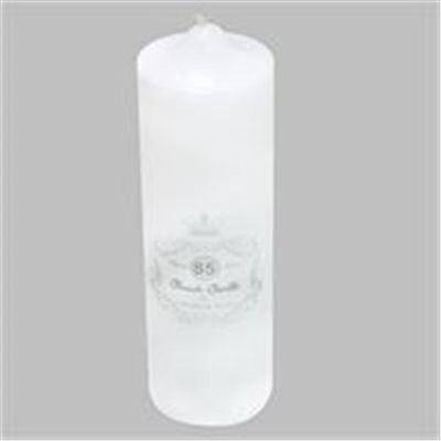 7cm x 22.5cm unscented taper white candle