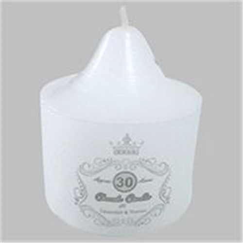 7cm x 7.5cm unscented taper white candle