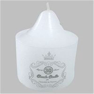 7cm x 7.5cm unscented taper white candle