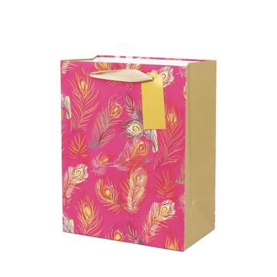 Peacock feathers gift bag
