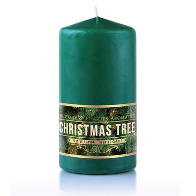 Christmas Tree Pillar Candle