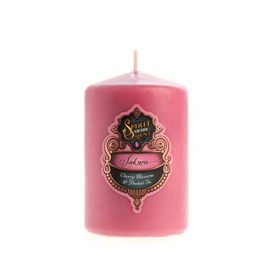 Sakura Pillar Candle Small